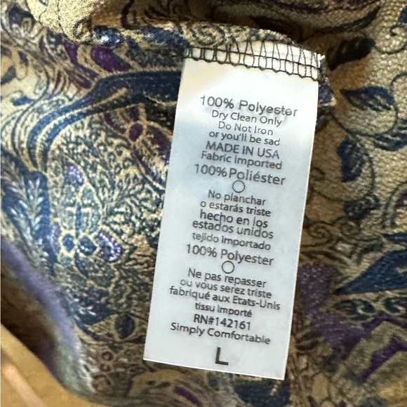 LulaRoe Kimono Large open front beautiful brocade subtle design feminine &breezy - Picture 4 of 5